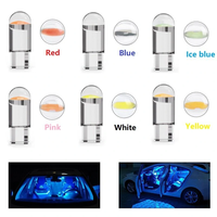 50 X T10 Car Width Light Bulbs Crystal Transparent Integrated LED Small Car Lights Cob High Brightness License Plate Lig