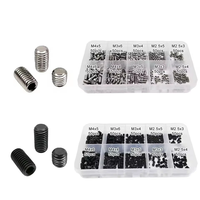 500pcs DIN913 Hex Hexagon Socket Allen Flat Point Set Screw Grub Bolt M2.5 M3 M4 304 A2 Stainless Steel Grade 12.9 Steel