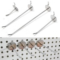 50/100/150/200mm universel panneau perforé crochets monotrou Chrome maison cuisine salle de bain outils argent fer panne
