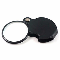 50mm Etui En Cuir Loupe 5 Fois Lentille En Verre À La Main Pliant Portable Pour Vieux Homme Lecture