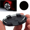 50mm roues de voitures noires centre ébauche de capsule enjoliveur couvre pas de logo