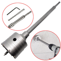 50mm sds,  plus le trou de tige vu cutter béton pierre de ciment peu mur de forage avec la clé