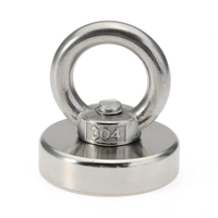 50mmx55mm 60kg Neodymium récupération aimant métal détecteur