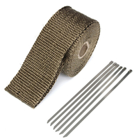 50mmx5m isolation enveloppement du ruban pour tuyau de fibre de verre de titane de la chaleur d
