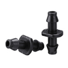 50pcs 1/4 pouce connecteur dirrigation droite barbelé double manière commune irrigation goutte à goutte dirrig