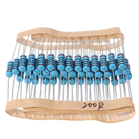 50pcs 1W 200R résistance à couche métallique 1% résistance 200 ohms
