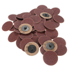 50pcs 2 pouces 80 Grit Roll Lock Sling Disc Abrasive Pads