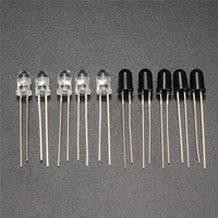 50pcs 5mm 940nm IR Infrared Diode Lancer Emitter Recevoir le récepteur LED