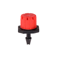 50pcs 8 points de goutte rouge goutteurs de débit réglable micro-asperseurs