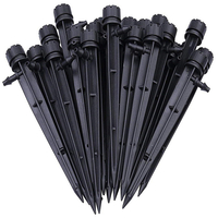 50pcs 8 trous émetteurs goutte à goutte parfait pour 4mm / 7mm tube réglable 360 degrés système dirrigation goutte