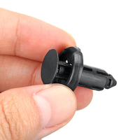 50pcs 8mm en plastique noir garniture de porte moulure clip de retenue panneau de fixation de voiture clip pour Toyota