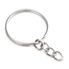 50pcs Bulk Split clés en métal Keyring Blanks avec chaînes de lien pour le métier de bricolage