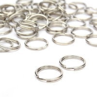 50pcs fermoirs fendu keyring chaîne porte-clés lien boucle photo de poche connecteurs
