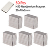50pcs N50 20x10x2mm bloc aimant néodyme super fort aimants de terres rares rares