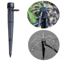 50Pcs réglable Inserted Dripper Head 360 Degree Garden Plant Arrosant Eight Outlet Sprinklers