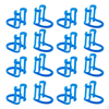 50pcs coton jetable porte rouleau bleu clip pour dents clinique isolateur dentaire outils