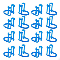 50pcs coton jetable porte rouleau bleu clip pour dents clinique isolateur dentaire outils