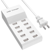 50W 10-Ports Power Hub Smart Plug Charging Dock 10xUSB-A Fast Charging Power Strip EU Plug US Plug for iPhone 15 14 13 f
