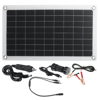 50W 18V panneau solaire silicium monocristallin Batterie Kit de chargeur pour voiture et petits appareils ménagers