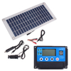 50W Dual USB 12V/5V Panneau solaire avec chargeur de voiture 10/20/30/40/50A Contrôleur de chargeur solaire USB pour cam