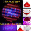 50W E27640 Rouge 160 Bleu Jardin Rouge Croissance des plantes LED Ampoule à effet de serre pour semis de plantes