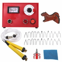 50W Multifonction Pyrography Machine + 2pcs Pen pour Gourd Wood Crafts Tool Kit Set