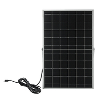 50W Portable Panneau Solaire Double DC USB Chargeur Kit Panneau Solaire Chargeur Micro USB avec Câble de 3m