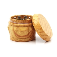 50x44mm Rectifieuse Résine Briquet En Forme De Tambour Imitation Grain De Bois Broyeur Dherbes