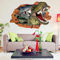 50x70 cm chambre dinosaures Wall Sticker Wall Decal Wall Decal 3D Art autocollants vinyle Kids Room Decor