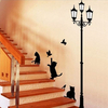 50x70 CM lampe chat Stickers muraux maison escaliers autocollant décor décoratif amovible sticker mural