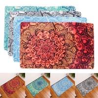 50x80cm fleur abstraite tapis de porte antidérapants tapis de sol tapis de bain tapis de bain