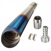 51mm moto Scooter GP Stainelss embout de tuyau de silencieux déchappement glisser sur le vélo de rue