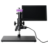 51MP 1080P 60FPS Caméra de microscope vidéo industrielle numérique HDMI USB 180X Objectif C-MOUNT avec écran 11, 6 "LCD p