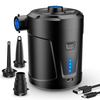 5200mAh Electric Air Pump Portable Air Pump with Fast Inflating/Deflating Rechargeable Electric Pump with 3 Nozzles for
