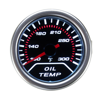 52mm 2 Pouce Universel Fumée De Voiture Lentille LED Pointeur Eau Huile Température Temp Jauge Compteur