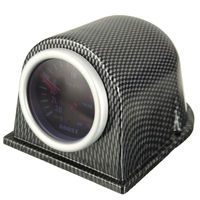 52mm Turbo jauge de boost pod de fibre de carbone mètres fumée visage psi universel