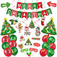 53 pièces décorations de noël ensemble père noël bonhomme de neige cloches décorations darbre accessoires photo fou