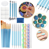 53 pièces Mandala pointage outils ensemble roche peinture Kit Nail Art artisanat stylo peinture pochoir fournitures pier