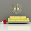 53x53cm grand 3D or diamant paon horloge murale montre en métal pour la maison salon décoration bricolage horloges artis