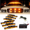 54 LED Lampes stroboscopiques d’urgence avec gril avant Flash lampes avec 3 modes Flash,  jaune pour véhicules 12V