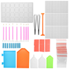 54/74/75/111 pièces Kit doutils de peinture diamant ensemble doutils de broderie peinture perceuse boîte de ra