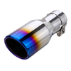 54mm-76mm voiture tuyau déchappement arrière queue silencieux pointe ronde en acier inoxydable universel