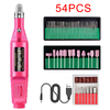54PCS stylo de polissage électrique perceuse à ongles outil USB vitesse réglable Nail Art