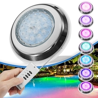 54W RGB Télécommande LED Lumière de Piscine Sous-marine Étanche Lampe de Nuit de Montage Mural