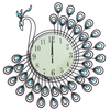 54x54cm grande horloge murale paon grandissent dans les décorations de maison de chambre à coucher de salon sombre
