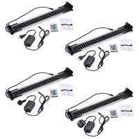 55-60cm réservoir daquarium lumière RGB 15W 5050 90smd avec télécommande rétractable nouveau 58cm de long adapté