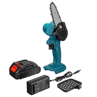 550W 24V 4 `` Mini scie à chaîne électrique sans fil à une main coupe-bois pour le travail du bois avec 1 pc Batterie