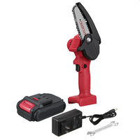 550W 24V 4 `` Mini scie à chaîne électrique sans fil coupe-bois à une main pour le travail du bois avec 1 pc Batterie