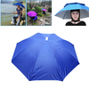 55cm Portable Rain Fishing Umbrella Hat Foldable Outdoor Fishing Anti-Sun Waterproof Umbrella Camping Head Cap Beach Hea