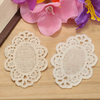 55x35mm fleur blanche polyester broderie dentelle accessoires bricolage couture de couture